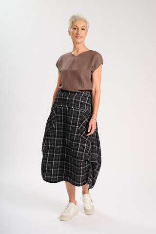 Milwaukee Freya Skirt Black & White in Cotton/Rayon