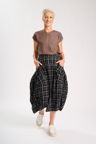 Milwaukee Freya Skirt Black & White in Cotton/Rayon