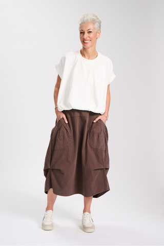 Milwaukee Nima Skirt Brown in Cotton