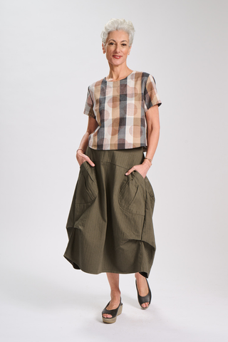 Milwaukee Nima Skirt Khaki in Cotton