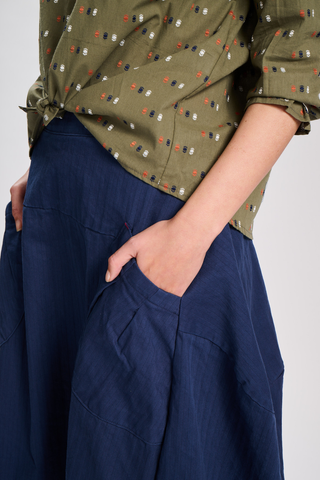 Milwaukee Nima Skirt Navy in Cotton