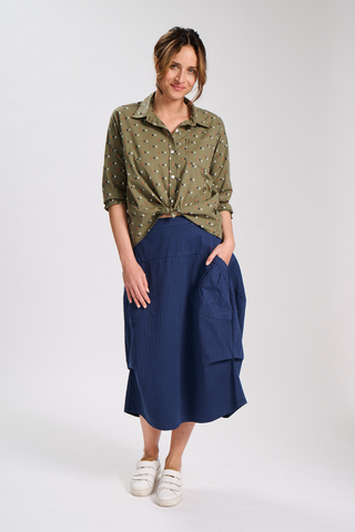 Milwaukee Nima Skirt Navy in Cotton