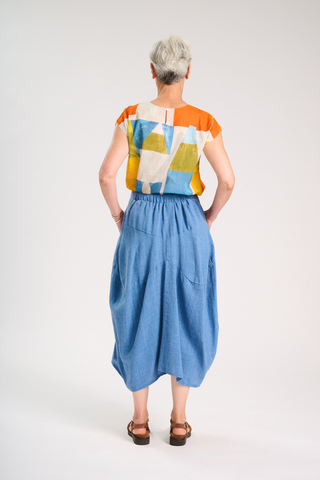 Milwaukee Ophelia Sea Blue in Cotton