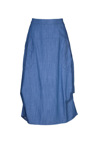 Milwaukee Sedona Skirt Mid Wash in Lightweight Cotton Denim