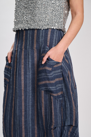 Milwaukee Sia Skirt Blue in Linen