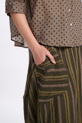 Milwaukee Sia Skirt Green in Linen