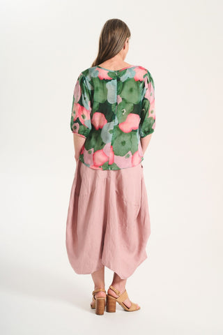 Milwaukee Solenne Skirt Pink in Linen/Tencel