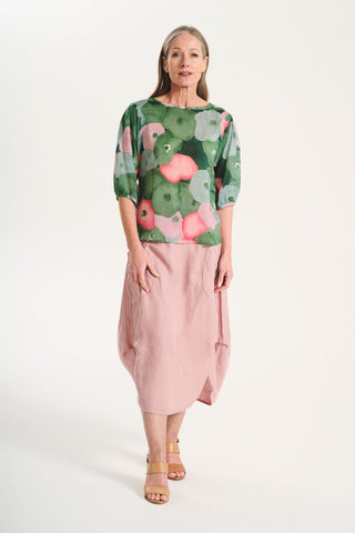 Milwaukee Solenne Skirt Pink in Linen/Tencel