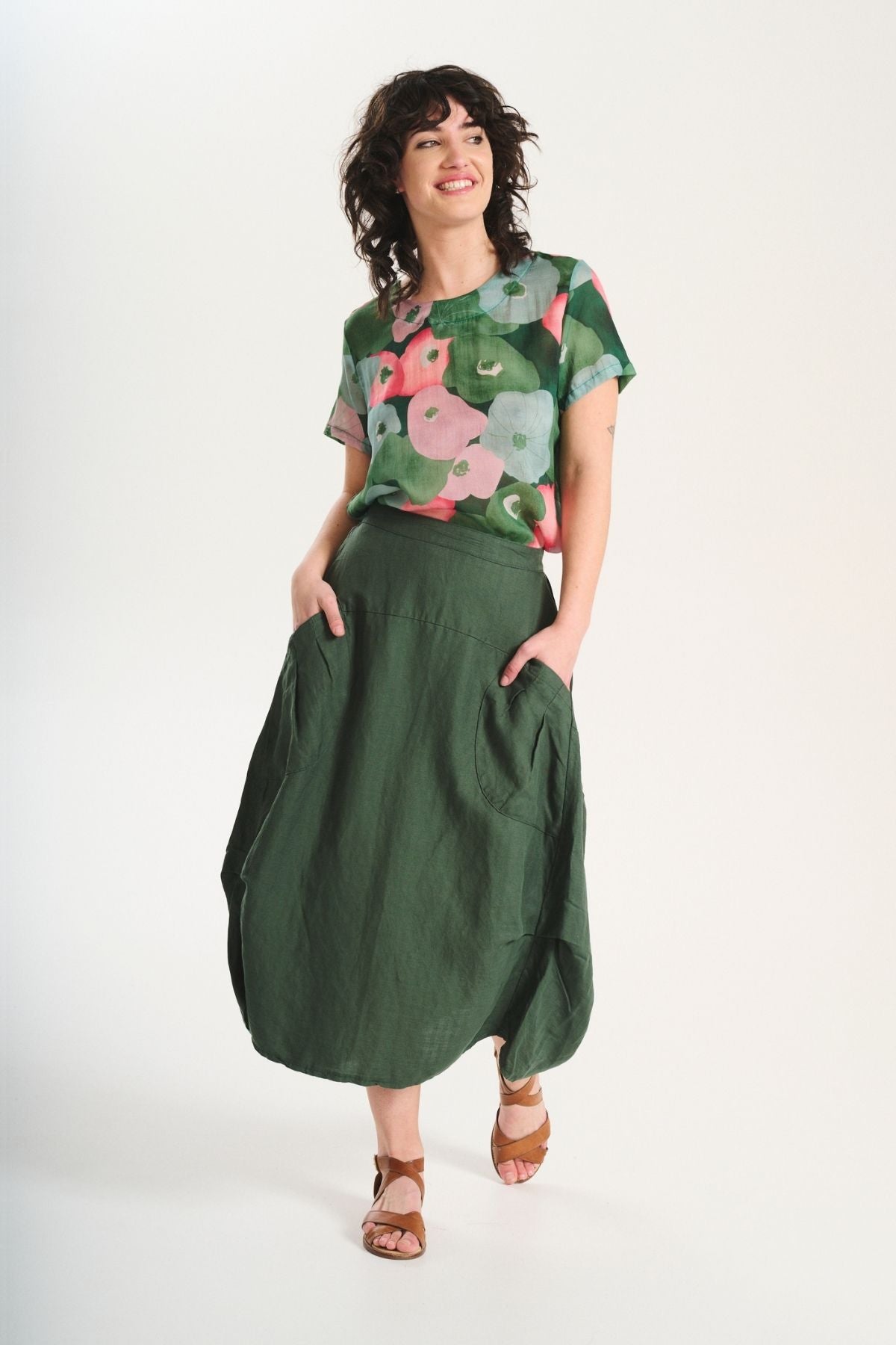 Milwaukee Solenne Skirt Sage in Linen/Tencel | Pre Order (S, M, L)