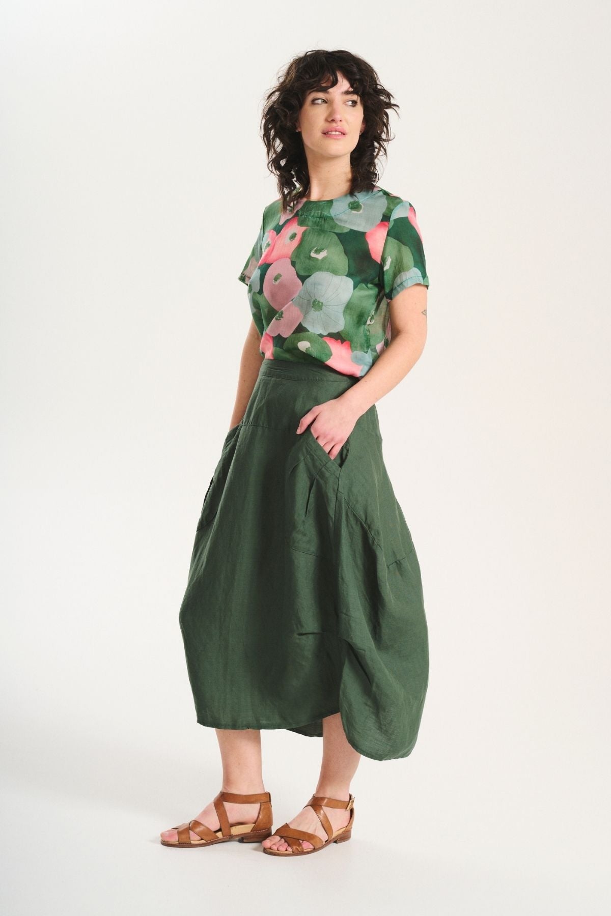 Milwaukee Solenne Skirt Sage in Linen/Tencel | Pre Order (S, M, L)