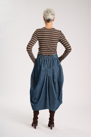 Milwaukee Solis Skirt Indigo in Cotton Cord
