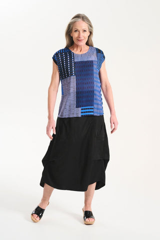 Milwaukee Sway Skirt Black in Viscose/Linen