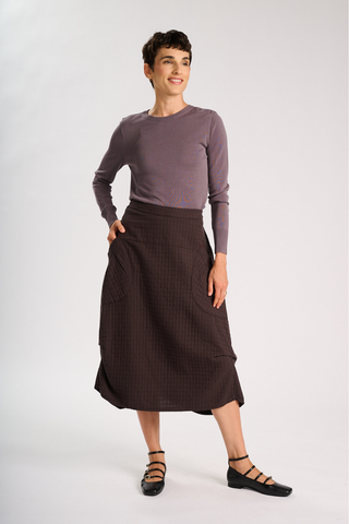 Milwaukee Verona Skirt Chocolate in Cotton