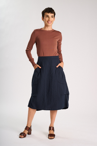Milwaukee Verona Skirt Navy in Cotton