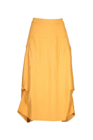Milwaukee Weir Skirt Mustard in Linen/Cotton