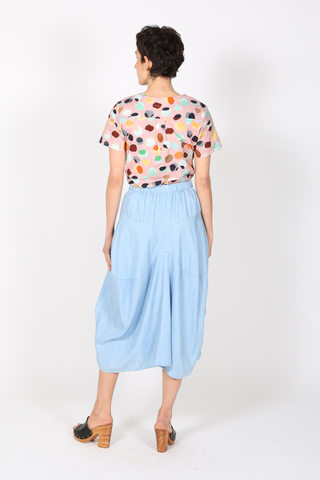 Milwaukee Sedona Skirt Light Wash in Lightweight Cotton Denim