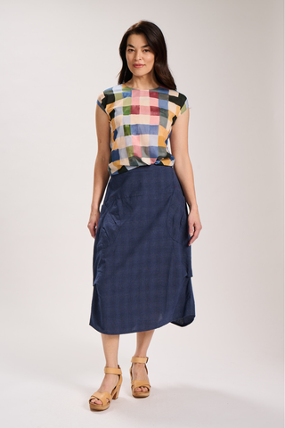 Milwaukee Textured Skirt Navy