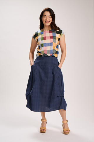 Milwaukee Textured Skirt Navy
