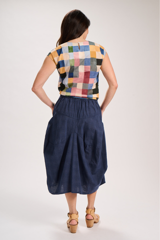 Milwaukee Textured Skirt Navy