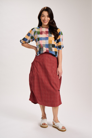 Milwaukee Textured Skirt Burnt Orange