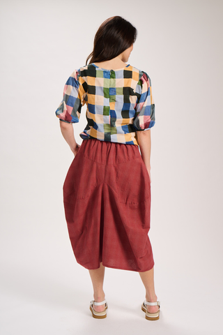 Milwaukee Textured Skirt Burnt Orange