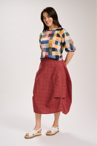 Milwaukee Textured Skirt Burnt Orange