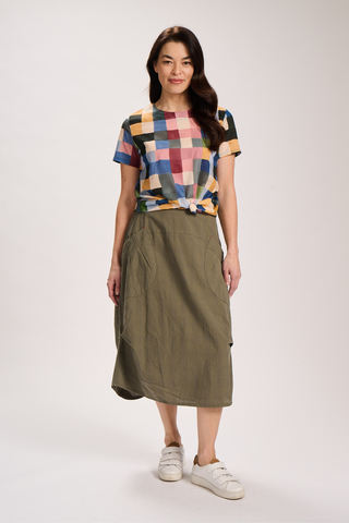 Milwaukee Textured Skirt Khaki