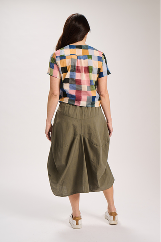 Milwaukee Textured Skirt Khaki