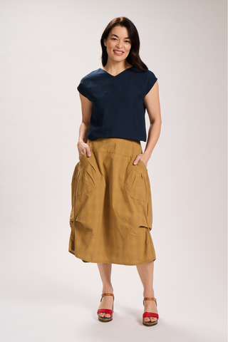 Milwaukee Textured Skirt Mustard