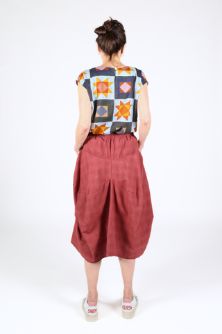 Milwaukee Textured Skirt Burnt Orange