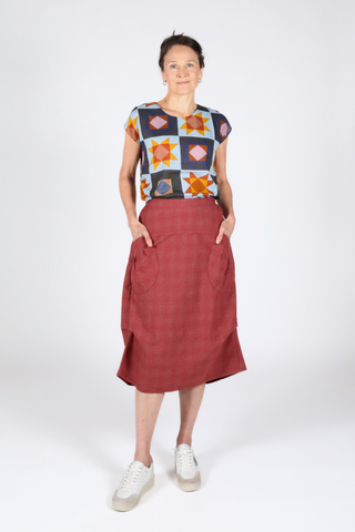 Milwaukee Textured Skirt Burnt Orange