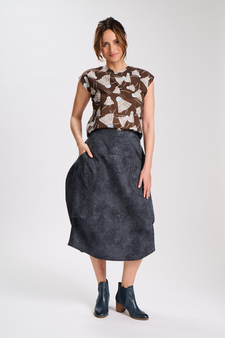 Milwaukee Velatura Skirt Charcoal in Cotton