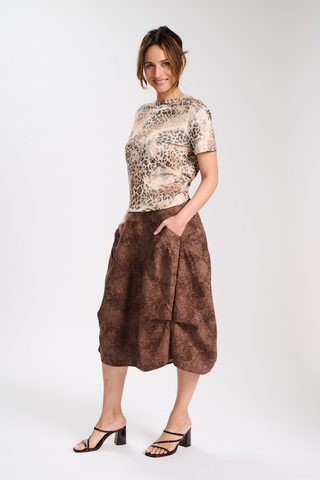 Milwaukee Velatura Skirt Chocolate in Cotton