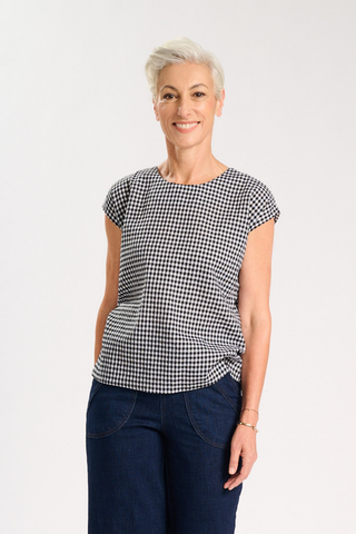 Mono Tee Black & White in Cotton/Rayon