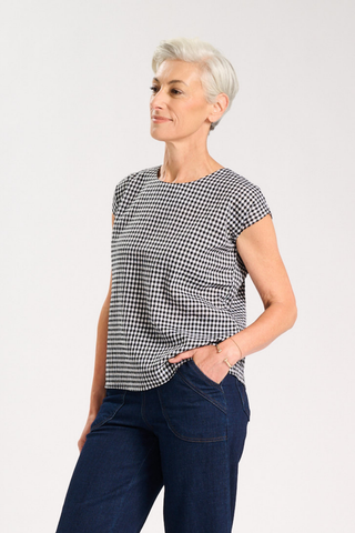 Mono Tee Black & White in Cotton/Rayon