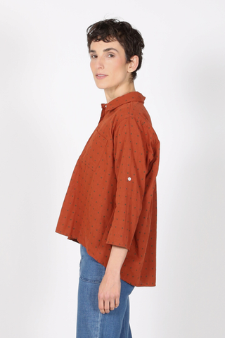 Montparnasse Cotton Shirt Orange
