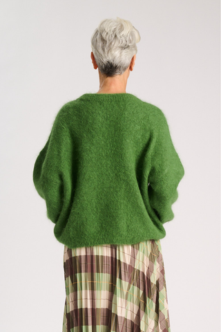 Montreal Knit Sweater Sage in Angora