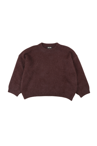 Montreal Knit Sweater Brown in Angora