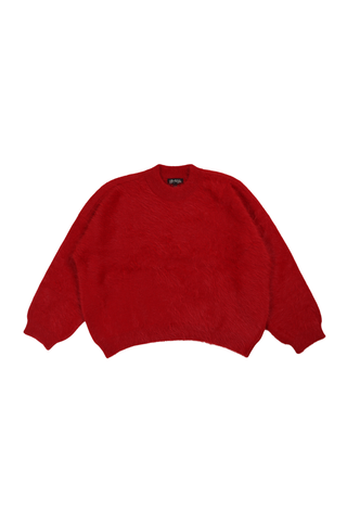 Geneva Knit Sweater Cherry Red in Premium Angora