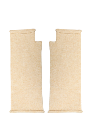 Mercer Fingerless Gloves Oat Cashmere & Wool