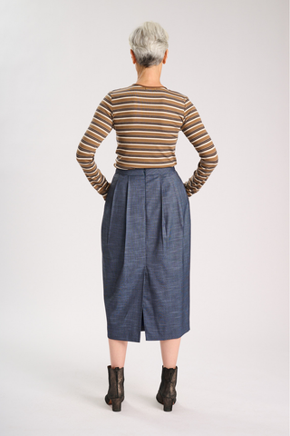Odette Elara Skirt Blue in Tencel/Rayon
