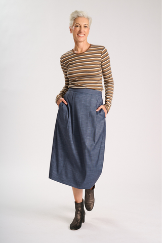 Odette Elara Skirt Blue in Tencel/Rayon