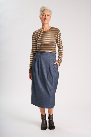 Odette Elara Skirt Blue in Tencel/Rayon