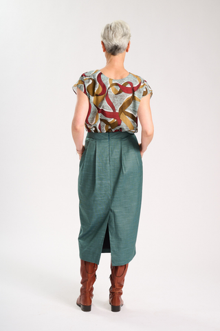 Odette Elara Skirt Sage in Tencel/Rayon