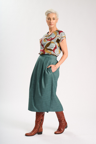 Odette Elara Skirt Sage in Tencel/Rayon