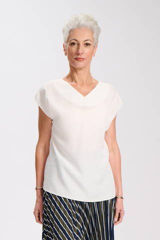 Opal Two-way Tee Ivory in Tencel