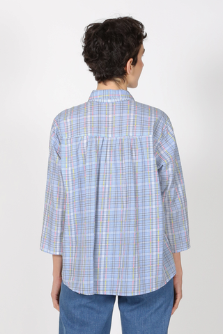 Palomino Check Cotton Shirt Blue