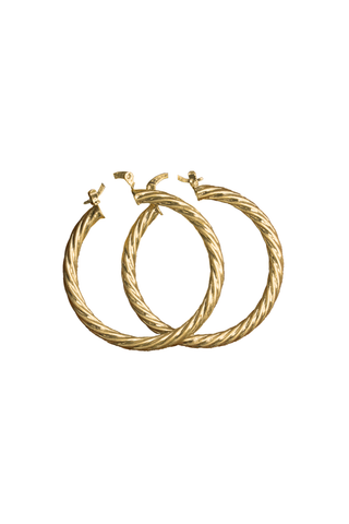 Paris Twist Hoops Gold