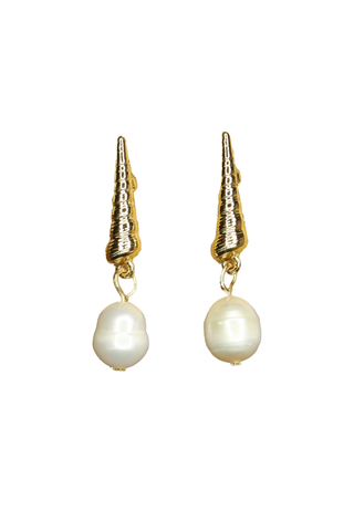 Pearl Shell Drops Gold