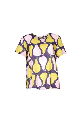 Pears Top Pink in Seersucker